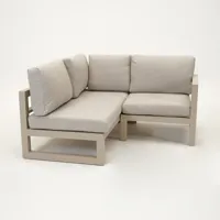 Grosso 2-zits bank L + hoek antraciet - thumbnail