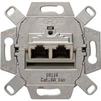 KOPP Dubbel UTP RJ45 Inbouw Stopcontact CAT6 - thumbnail