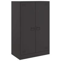 Dressoir 67x39x107 cm staal zwart - thumbnail