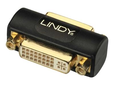 LINDY 41233 DVI Adapter [1x DVI-bus 24+5-polig - 1x DVI-bus 24+5-polig] Zwart