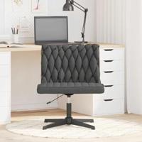 Kantoorstoel draaibaar stof donkergrijs - thumbnail