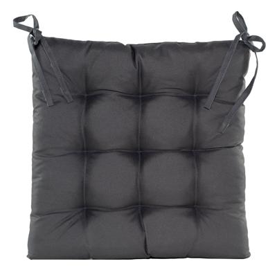 Anna's Collection zitkussen gewatteerd 38x38cm antraciet