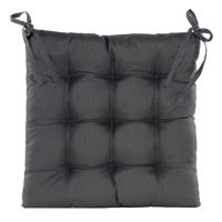 Anna's Collection zitkussen gewatteerd 38x38cm antraciet - thumbnail