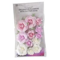 Papieren Bloemen met Glitters - thumbnail