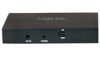 LogiLink Kabel 2 poorten Mini DisplayPort-splitter Ultra HD-geschikt 3840 x 2160 Pixel Zwart - thumbnail