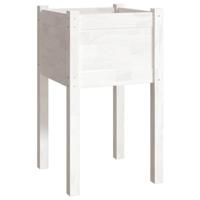 VidaXL Plantenbak 40x40x70 cm massief grenenhout wit - thumbnail
