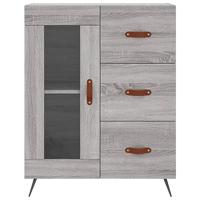 Dressoir 69,5x34x90 cm bewerkt hout grijs sonoma eikenkleurig - thumbnail