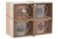 Set van koffiekopjes Home ESPRIT Blauw Roze Keramiek 180 ml 4 Onderdelen - thumbnail