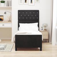 Bedframe met hoofdeinde Zwart 80 x 200 cm Fluweel - thumbnail