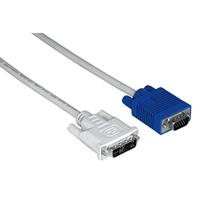 Hama Sub-D15hd mannelijke kabel - DVI-I stekker, grijs, 1,80 m - thumbnail