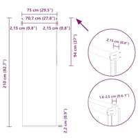 Rolgordijn verduisterend 75x210cm stofbreedte 70,7 cm polyester - thumbnail