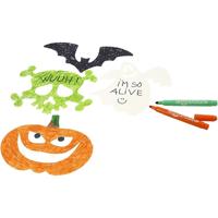 Creativ Company Halloween figuren, afm 25x17 cm, 230 gr, wit, 16 stuk/ 1 doos - thumbnail