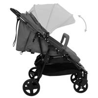 Tweeling buggy staal donkergrijs en zwart - thumbnail