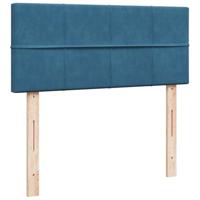 Ottoman bed met matras 120x200cm fluweel donkerblauw - thumbnail