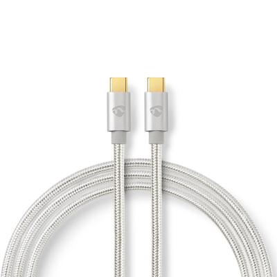 Nedis USB 3.1 Gen 1 5Gbps 60W USB Type-C 2m Zilver