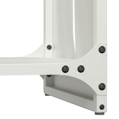 VidaXL Brandhoutrek 40x30x80 cm koudgewalst staal wit