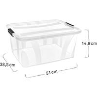 Siena HOME Opbergdoos Anzio Transparant 21 l (b x h x d) 510 x 385 x 148 mm 1 stuk(s) - thumbnail