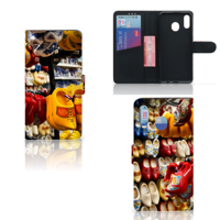 Samsung Galaxy M20 Flip Cover Klompen - thumbnail