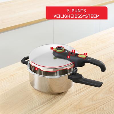 Tefal secure 5 trendy snelkookpan 4l