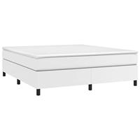 Boxspring bed kunstleer wit 180x200 cm - thumbnail