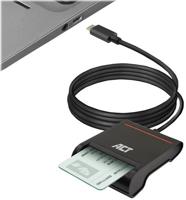 ACT AC6020 USB-C Smartcard eID Card Reader - External - Zwart - thumbnail