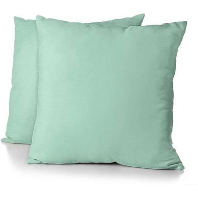 Set van 2 kussenslopen - HOME LINGE PASSION - HP72084 - 82 g Microvezel - 63 x 63 cm - Aqua Groen