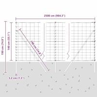 Weidehekwerk Zilver 25 x 1.4 m Gegalvaniseerd staal - thumbnail