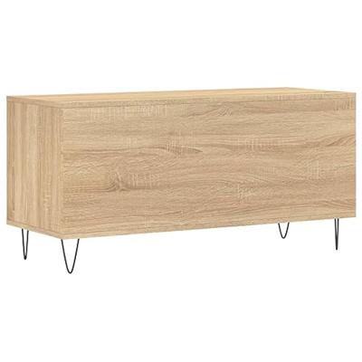 Platenkast 100x38x48 cm bewerkt hout sonoma eikenkleurig