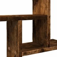 Wandschappen 2 st 38x12x38 cm bewerkt hout gerookt eikenkleurig - thumbnail