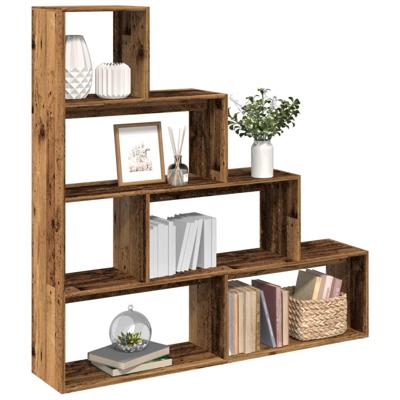 Kamerscherm / boekenkast 143,5x29x143,5 cm hout oud hout