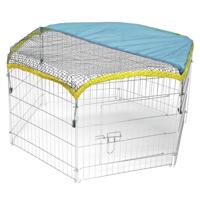 KERBL Verzinkt buitenverblijf met poort voor knaagdieren - thumbnail