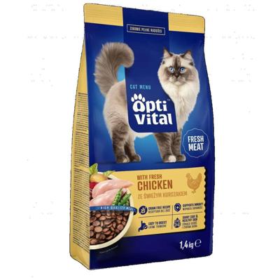 OPTIVITAL With fresh chicken - droog kattenvoer - 1,4kg
