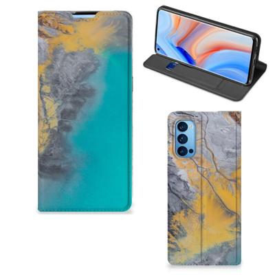 OPPO Reno4 Pro 5G | Standcase | Marble Blue Gold OPPO Reno4 Pro 5G | Standcase | Marble Blue Gold