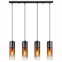 Globo Strakke hanglampAnnika 4-lichts gunmetal - 21000-4HG - thumbnail