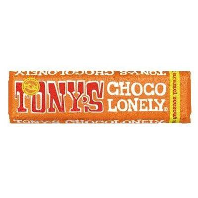 Chocolade Tony&apos;s Chocolonely karamel zeezout reep 47gr