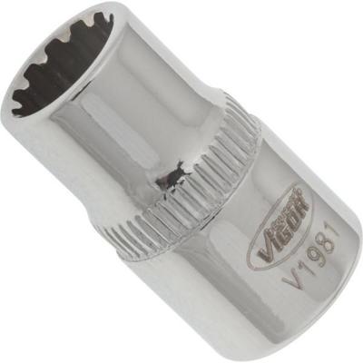 Vigor V1981 Dop (zeskant) Dopsleutelinzetstuk 8 mm 1/4 (6.3 mm)