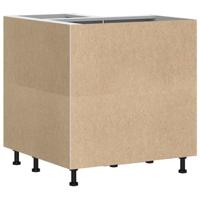 Hoekkeukenonderkast Kalmar bewerkt hout bruin eikenkleur - thumbnail