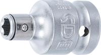 BGS technic Bit Adapter with Retaining Ball Square 1/2" to Hex 1/4" - thumbnail