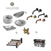 Salenzi Waskomset Beton Mat Grijs - thumbnail