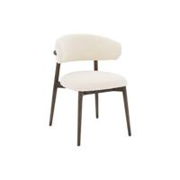 Goossens Eetkamerstoel Diede - Bouclé zonder armleuning - thumbnail