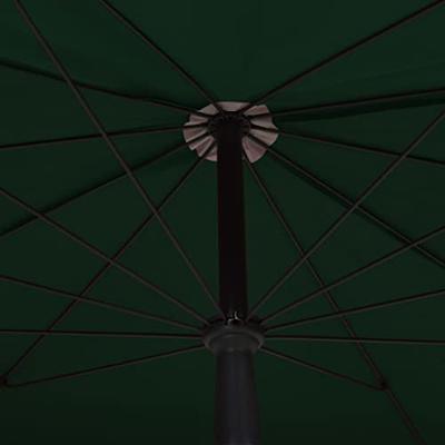 VidaXL Parasol met paal 200x130 cm groen
