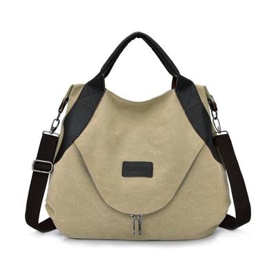 Eenvoudige vrouwen tas grote capaciteit tas reizen hand tassen voor vrouwen vrouwelijke handtas ontwerpers Schoudertas (kaki)