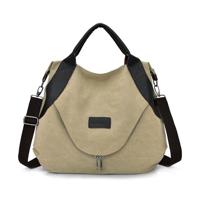 Eenvoudige vrouwen tas grote capaciteit tas reizen hand tassen voor vrouwen vrouwelijke handtas ontwerpers Schoudertas (kaki) - thumbnail