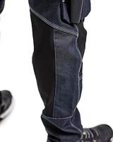 Blåkläder X1900 werkbroek denim stretch blauw/zwart maat 46 - thumbnail