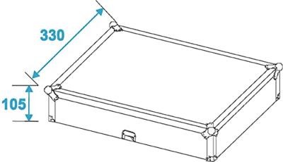 Roadinger Roadinger MCR-10 Flightcase (l x b x h) 440 x 330 x 220 mm - thumbnail