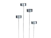 Waxine houder steker zilver - thumbnail