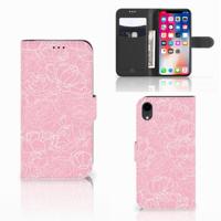Apple iPhone Xr Hoesje White Flowers - thumbnail