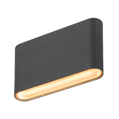 SLV Led muurspotOval 14 Up & down - zwart - 1007142