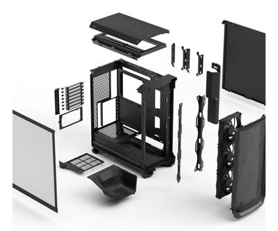 Fractal Design FD-C-MES3A-02 PC-behuizing Zwart Fractal Design FD-C-MES3A-02 PC-behuizing Zwart