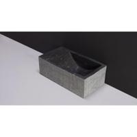 Fontein Forzalaqua Kalmar Hardsteen Gezoet Gefrijnd Met Kraangat Links 40x22x10 cm Forzalaqua - thumbnail